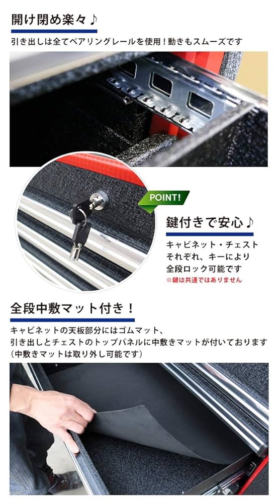 Amazon.co.jp: KIKAIYA ローラーキャビネット チェスト